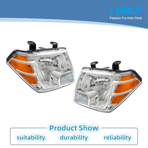 Headlight Headlamp Assembly Halogen Replacement for Frontier 2009-2021 Driver