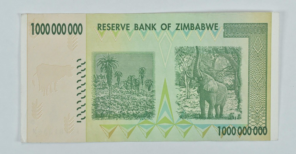 2008 Zimbabwe 1 Billion Dollars Reserve Note