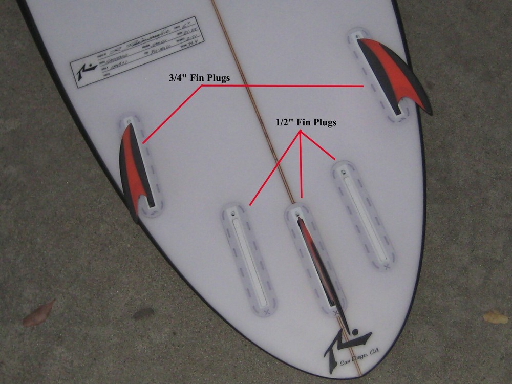 Futures Fin box Plug - plug empty fin boxes - Made in USA - Surfboard fin plug