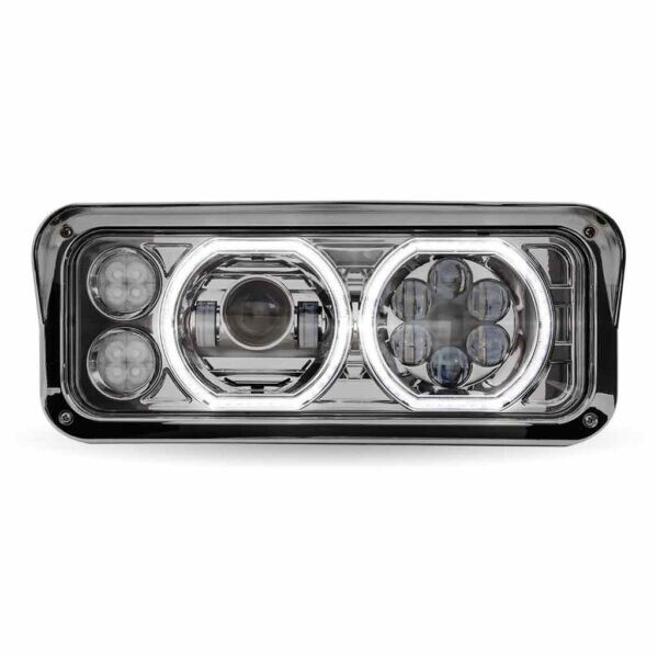 TLED-H121 Universal LED Projector Headlight Assembly CHROME PASSENGER SIDE