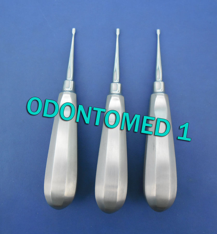 3 DENTAL TOOTH SURGERY ROOT WING WINGED ELEVATOR 2MM SURGICAL DENTAL INSTRUMENTS