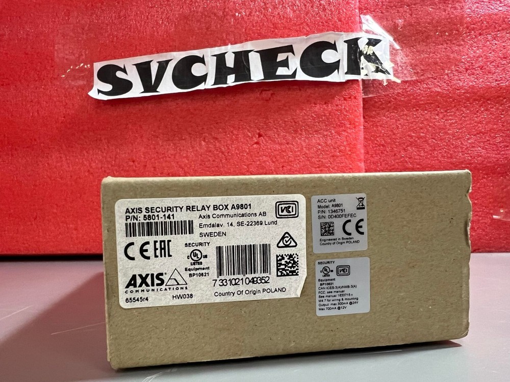 AXIS COMMUNICATIONS 5801-141 SECURITY RELAY BOX A9801