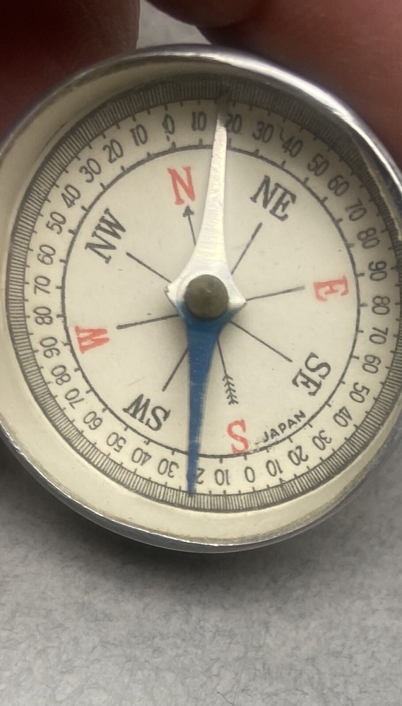 Vintage Small Tin Compass Japan