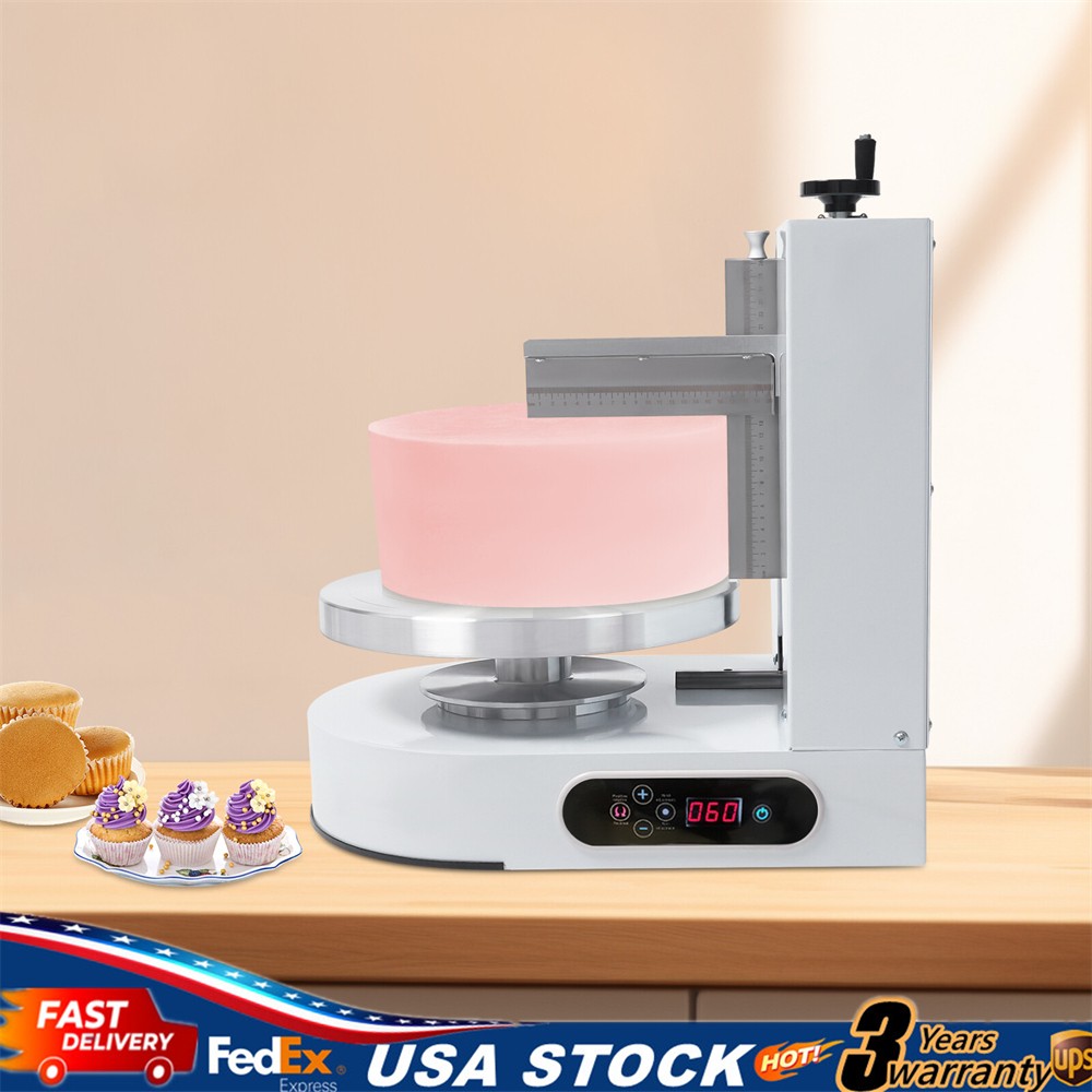 200W Decorating Machine 4-12in Auto Cake Icing Smoother Coating Scraping Machine