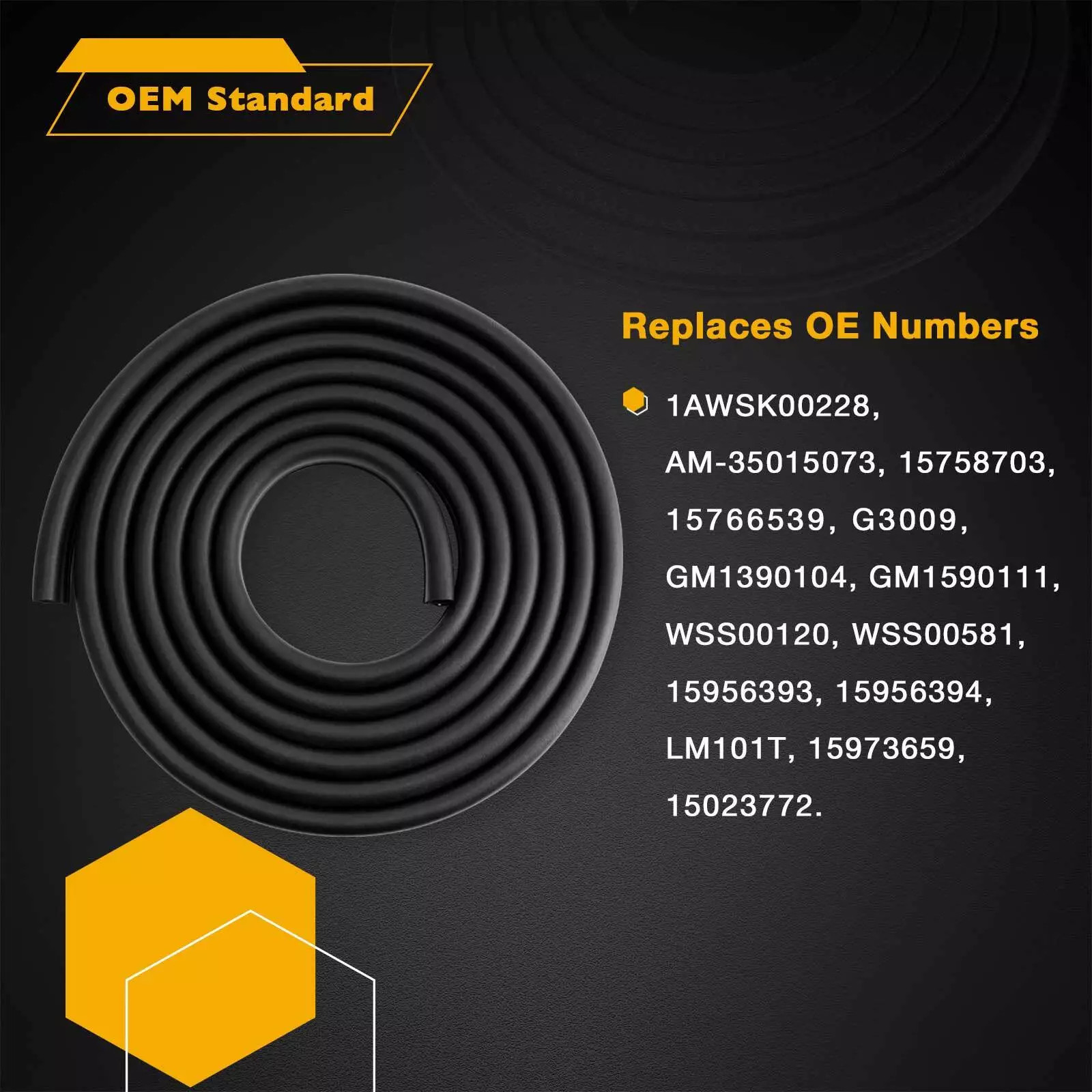 2X Rubber Door Weatherstrip Seals Set Fits Chevy GMC Suburban C/K 1500 2500 3500