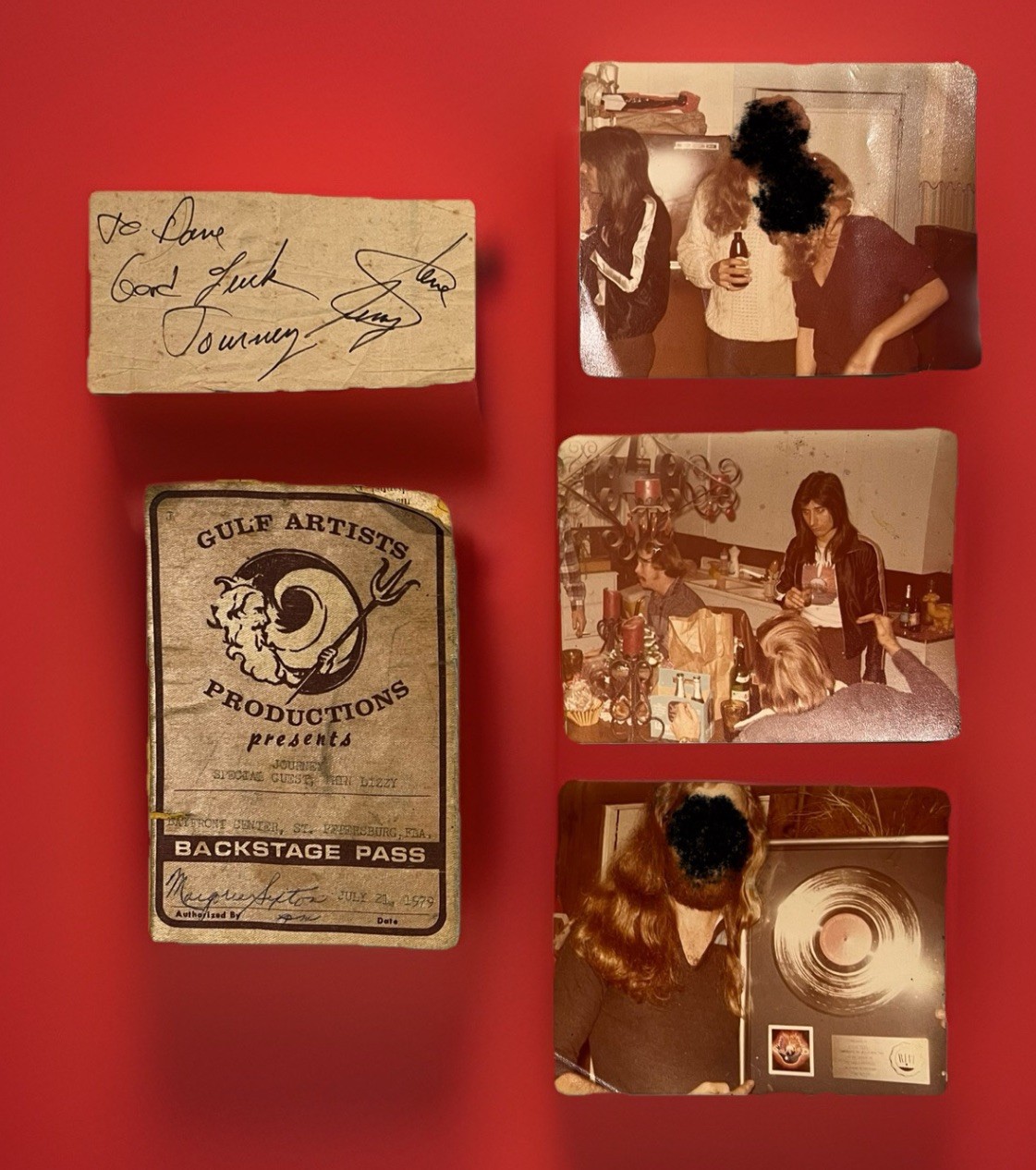 Rare Signed Journey.  Steve Perry July 23 1979 Original Photos + Backstage Pass