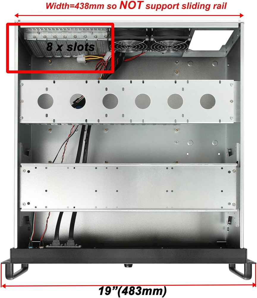 4U Rackmount Server Chassis Support Liquid Cooling AIO Cooler Compatibility up t