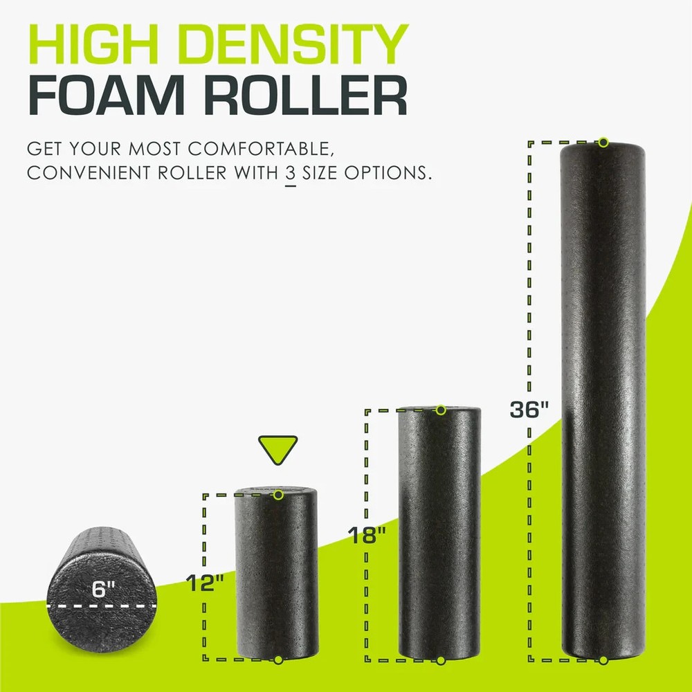 ProourceFit High Density Foam Roller 18X6 - Black