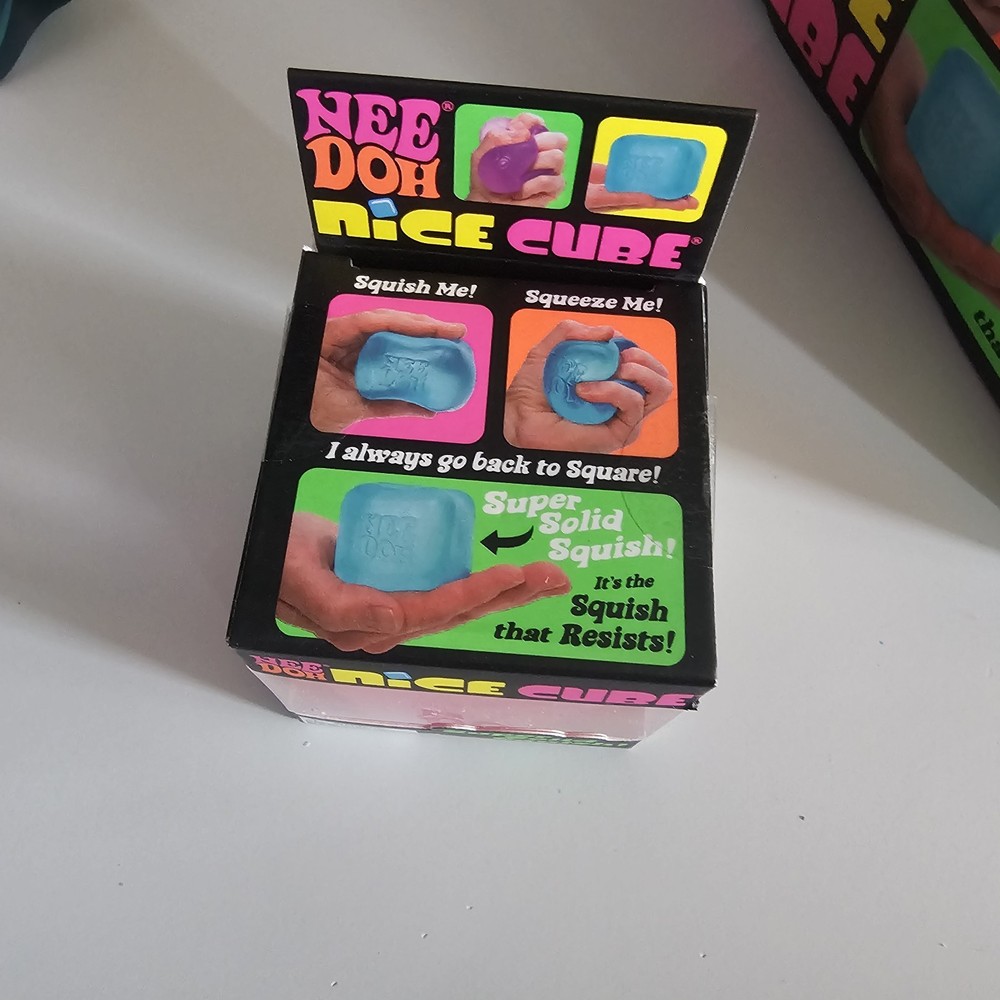 Nee Doh Nice Cube Schylling Super Solid Squish Toys Pink