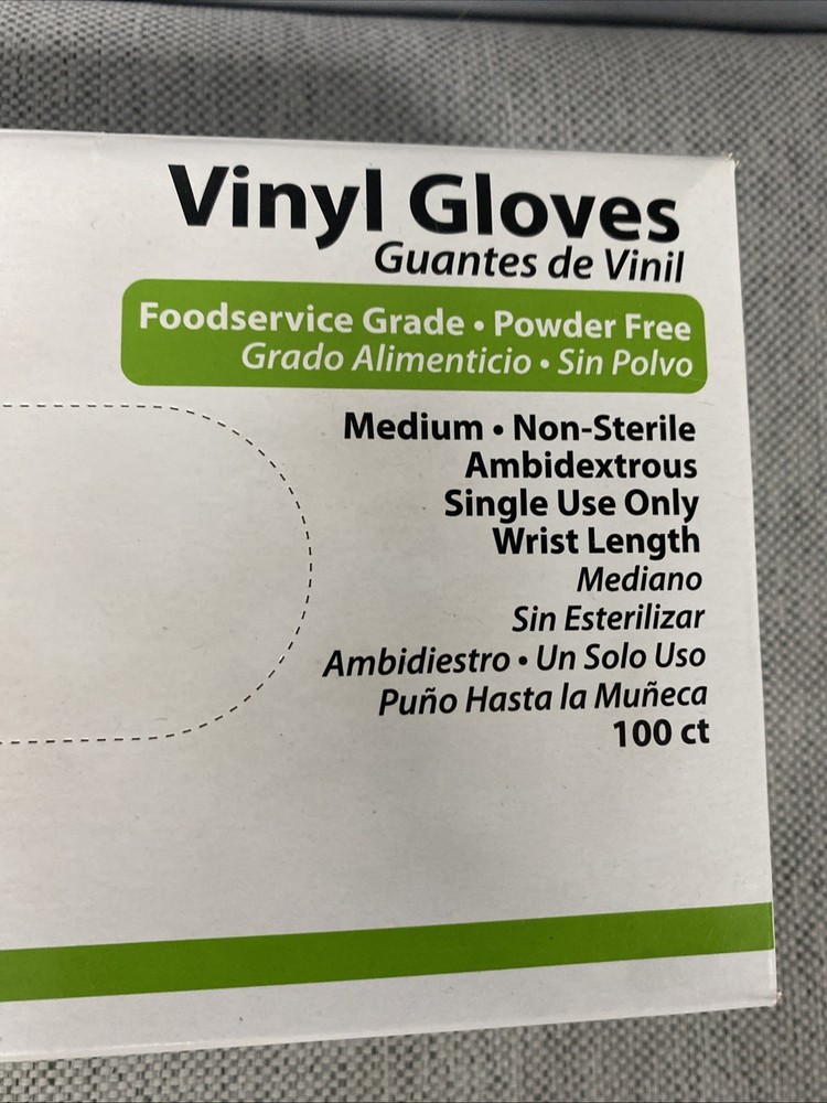 New Sysco Vinyl Gloves Size Medium ~ M ~