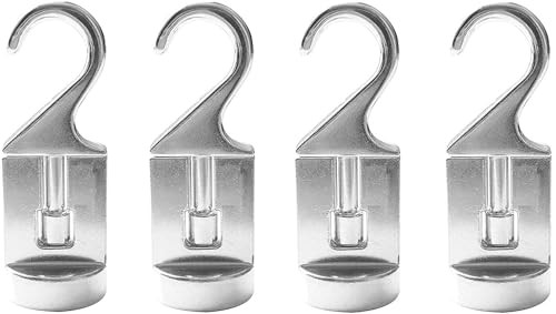 Hooks, 4 Pack Aluminum Ceiling Hooks for Pot Rack, 30 lbs Max Contemporary