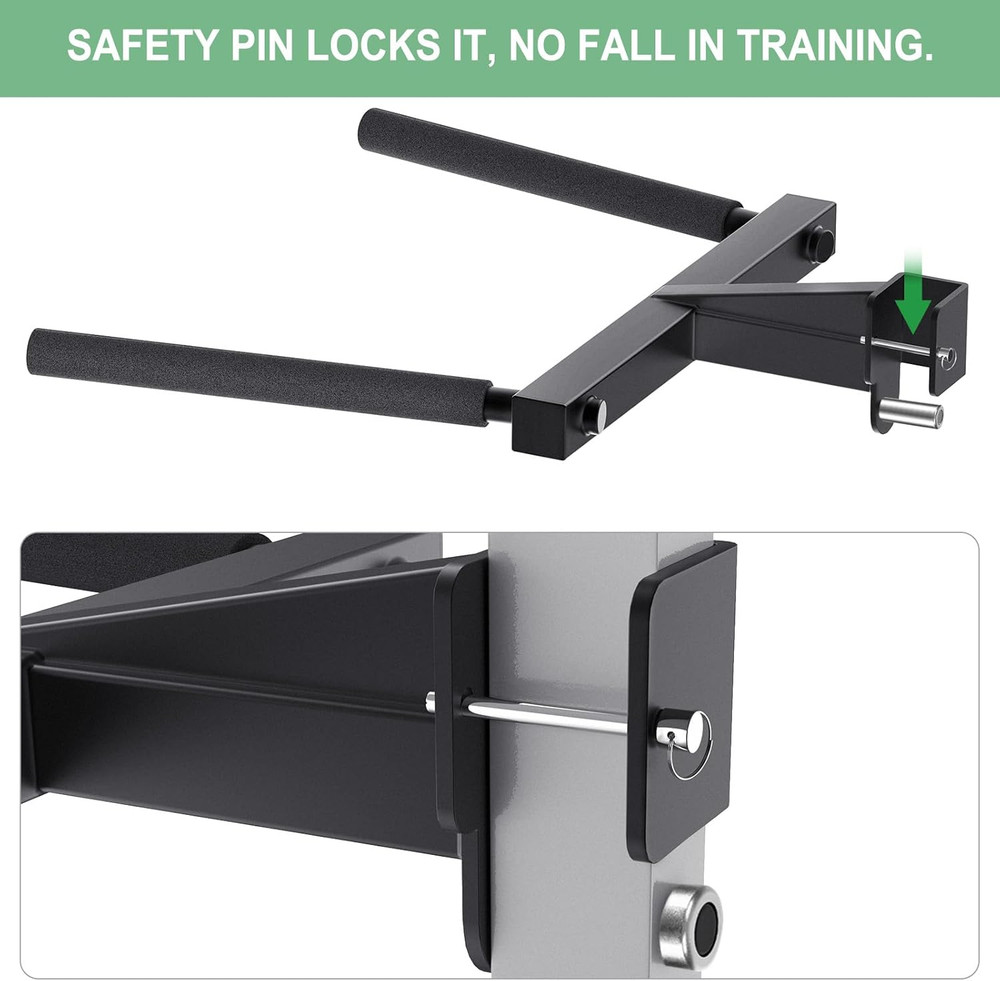 Squat Rack Attachment, Y-Shaped Dip Bar Attachment, Nordic Hamstring Curl Attach