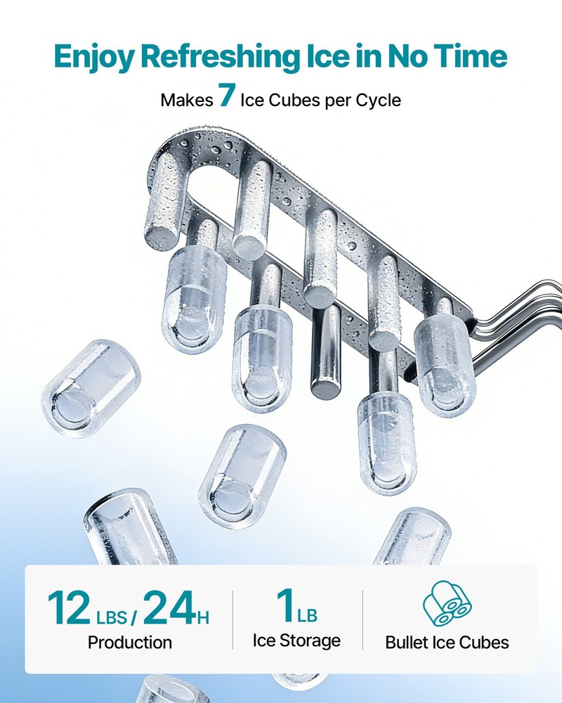 VEVOR Ice Maker Water Filter Dispenser 4-in-1 Countertop Multi-Function Machine