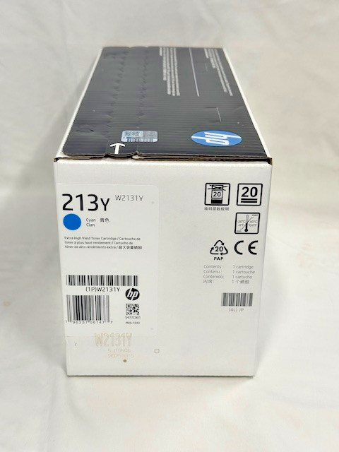 HP 213Y Extra High Yield Cyan Laserjet Toner Cartridge W2131Y