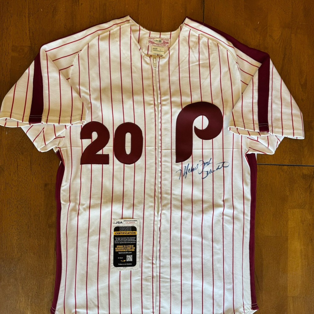 Mike Schmidt Full Name Signed Autographed Mitchell & Ness Jersey JSA COA