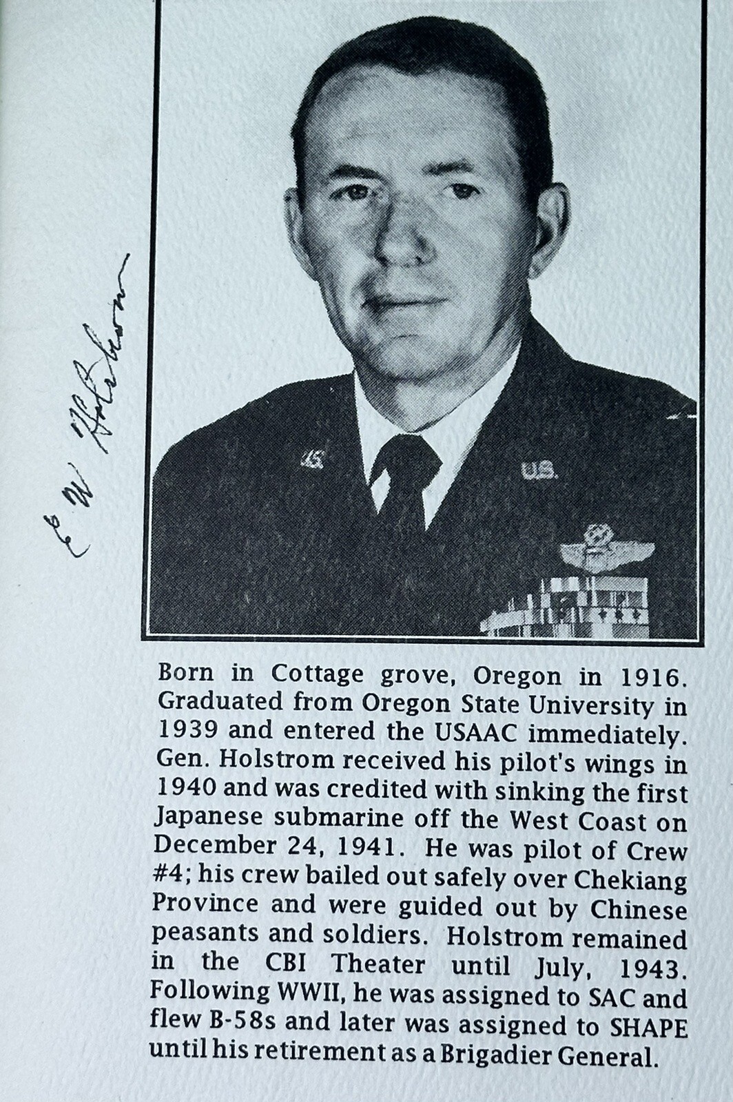 Signed Doolittle Tokyo Raiders Dinner Program - by Holstrom+Potter+Kappeler