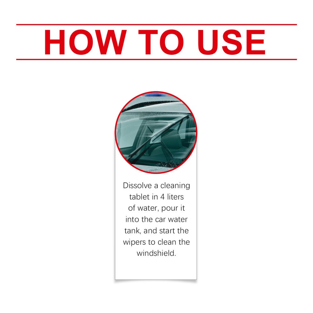 car windshield effervescent tablets car window rainproof