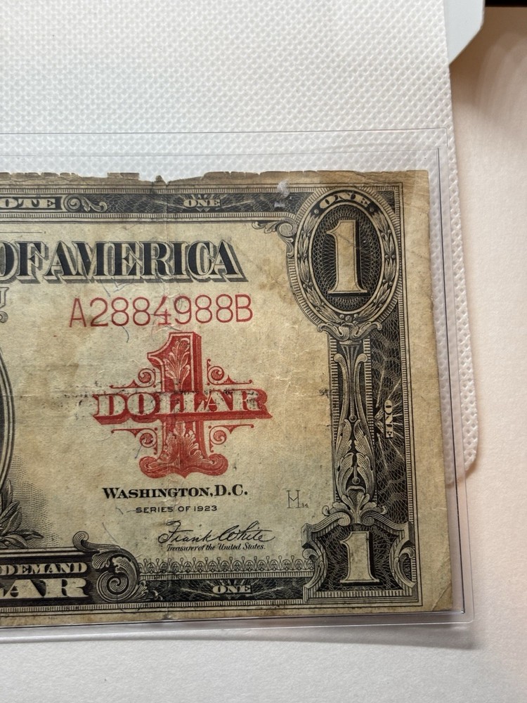 1923 Red Seal Silver Certificate $1 Note