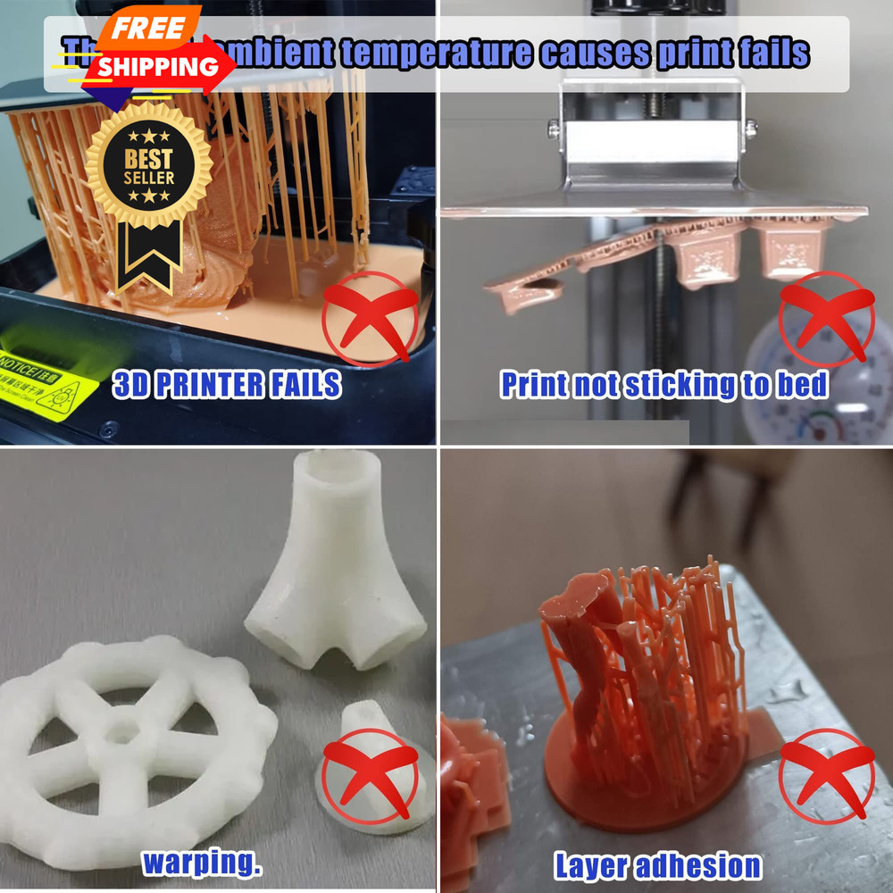 Youyoute Mini Heater for 3D Printer, Resin Printer Temperature white