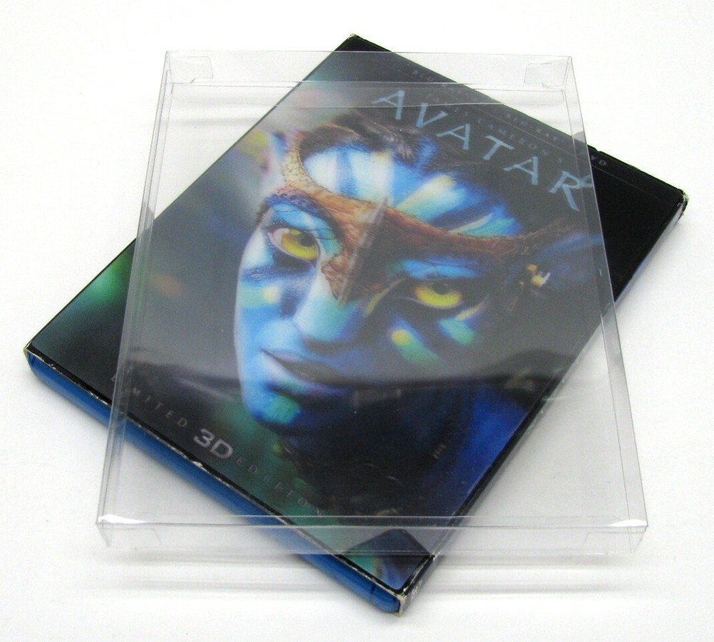 25x BLU-RAY WITH SLIPCOVER LARGE (SIZE BR3) - CLEAR PLASTIC BOX PROTECTOR SLEEVE