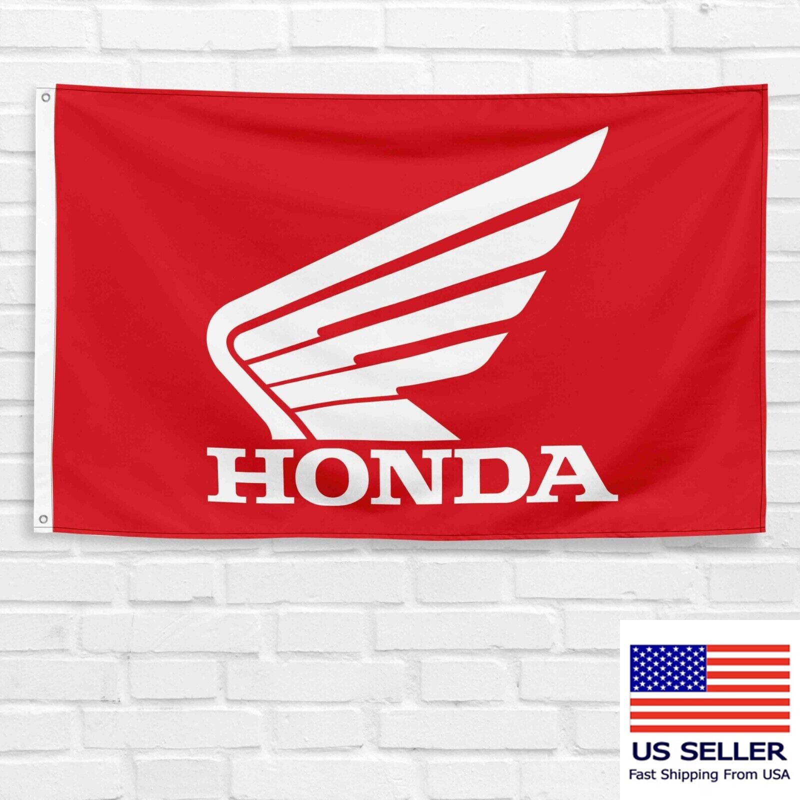 For Honda Motorcycle 3x5 ft Flag HRC Racing Show Wall Decor Banner