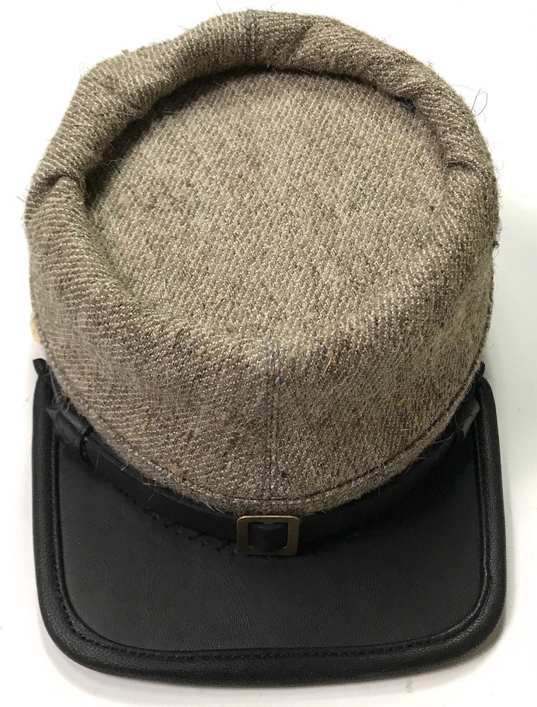 CIVIL WAR CSA CONFEDERATE JEAN WOOL KEPI FORAGE CAP HAT-MEDIUM