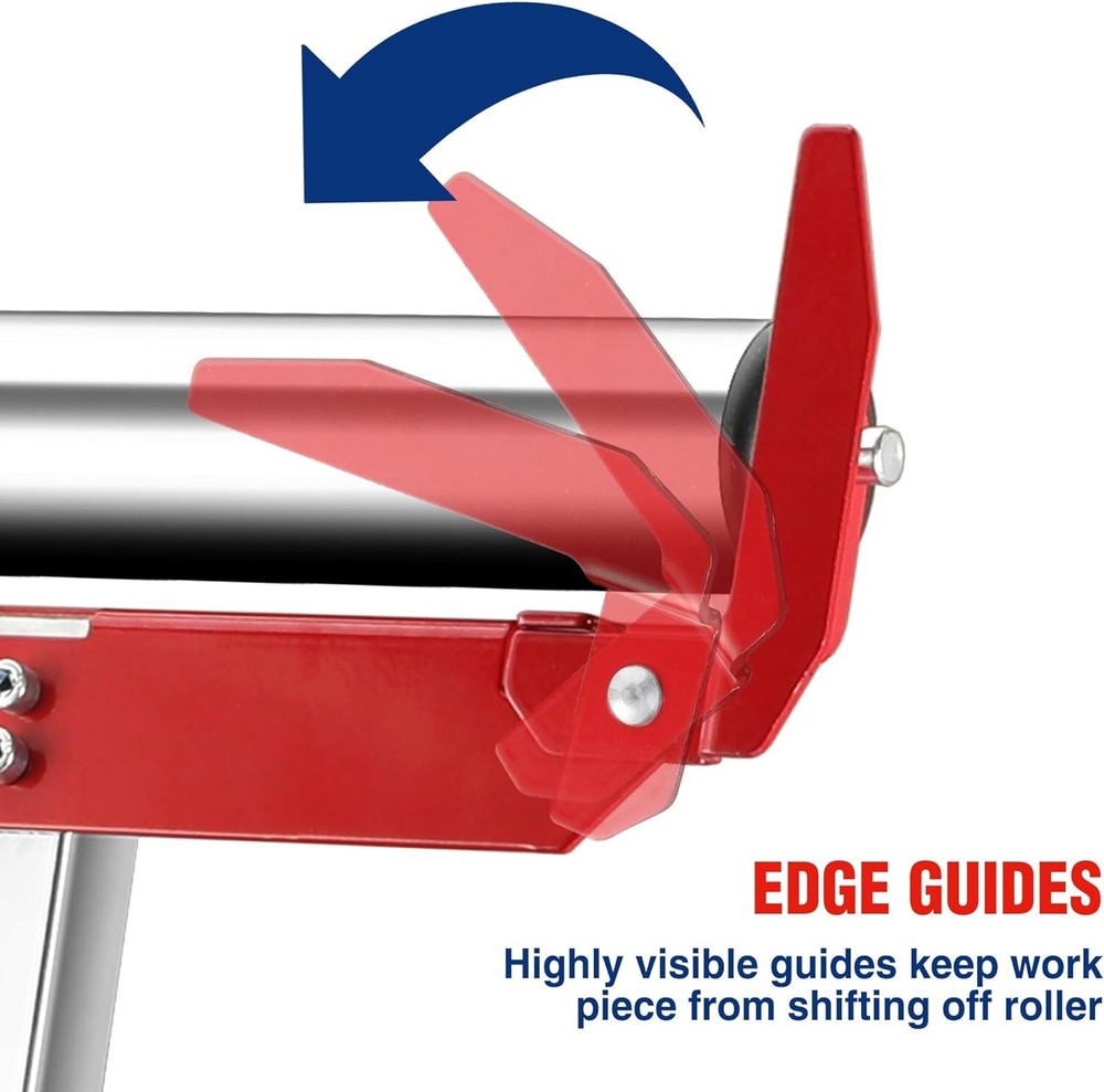 WORKPRO Heavy Duty Folding Roller Stand Height Adjustable 250LB Load Capacity US