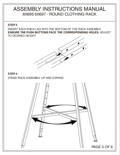 Round Clothing Rack Clothes Garment Retail Store Raw Steel