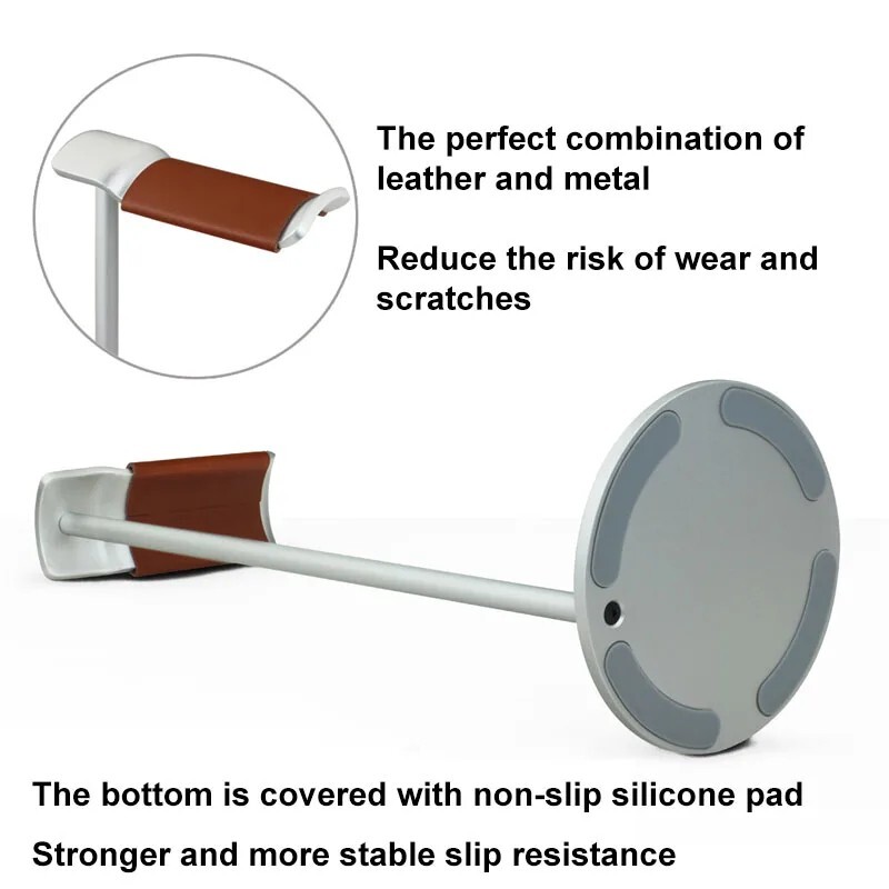 Curved Aluminium Headphone Stand with Solid Base