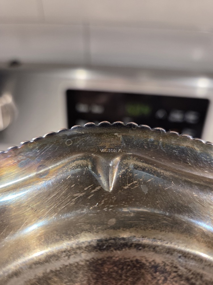 Antique Victor Silver Co Chamberstick Holder