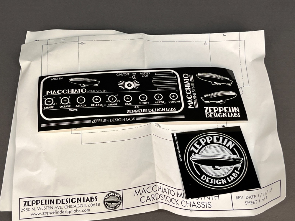 NOS/New Zeppelin Design Labs Macchiato Mini Synth + Manual (4E)