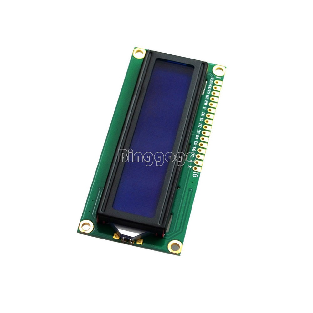 1602 16x2 Character LCD Display Module HD44780 Controller Blue Blacklight NEW