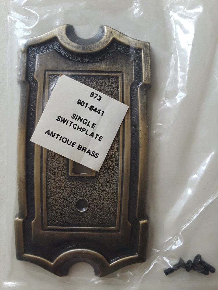 Antique Brass Single Switchplate