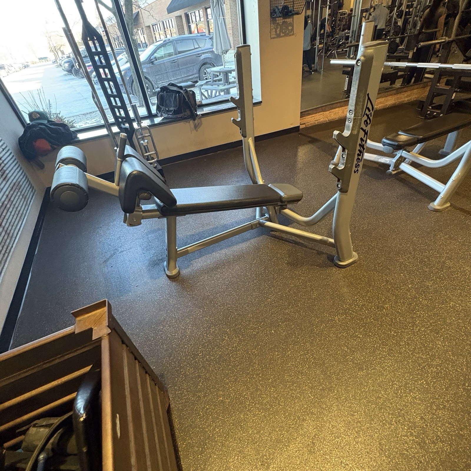 Life Fitness Decline Bench Press Rack Commercial Grade