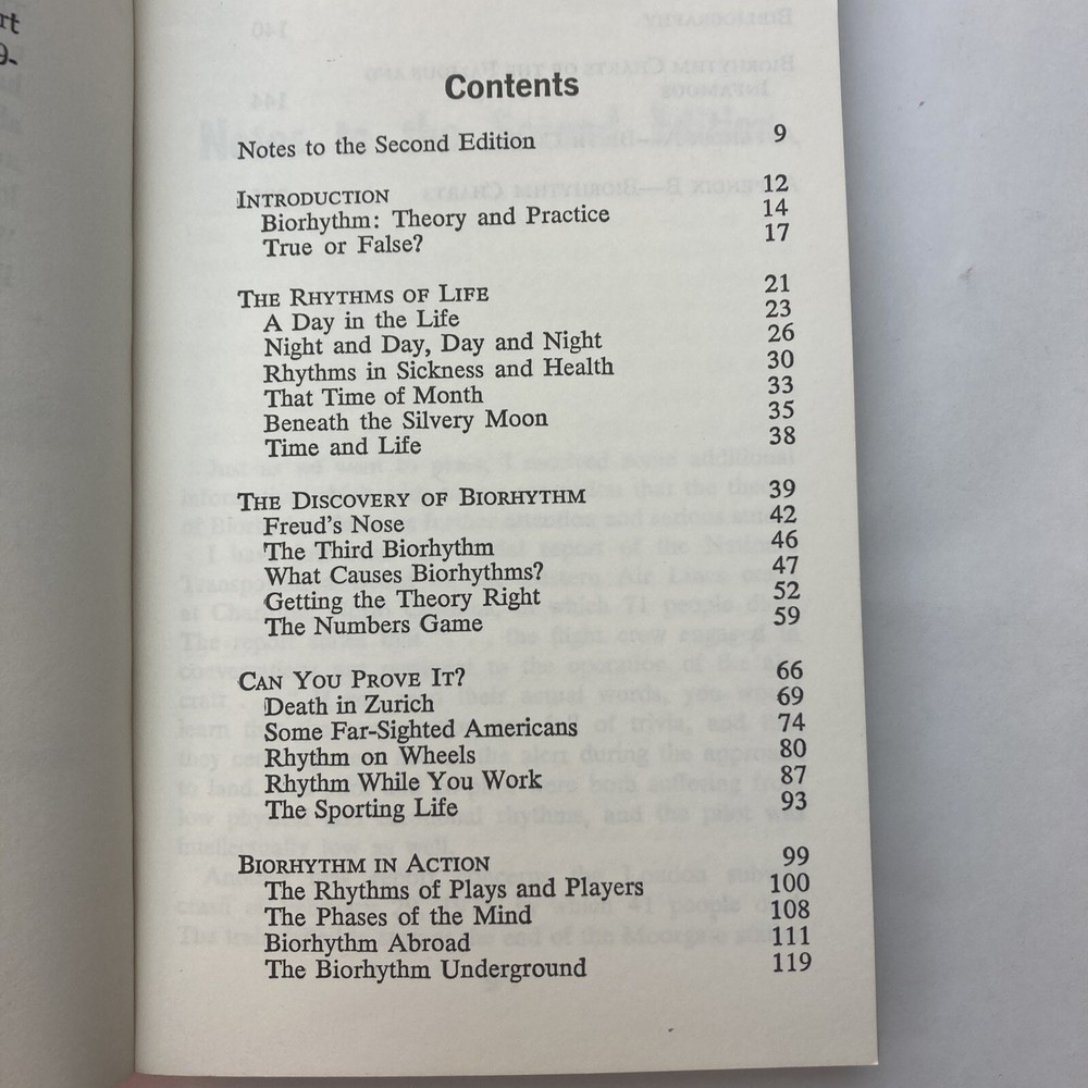 Bio-Rhythm Computerized Study Biological Clocks Bernard Gittelson 1977 Paperback