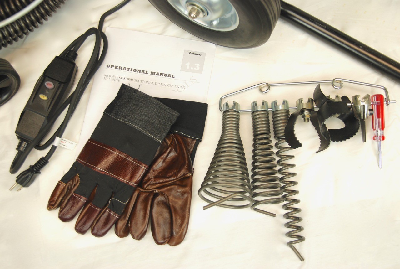 BLUEROCK ® SDS200B 2"-8" Sectional Drain Clean Machine Snake Kit