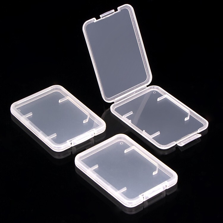 5pcs Clear Plastic Memory Card Case Holder For SD SDHC Micro SD Adapter