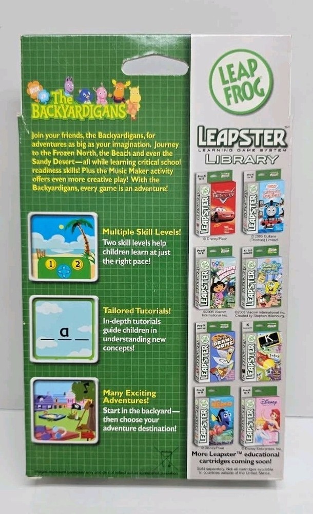 Leap Frog Leapster Nick Jr. The Backyardigans Game New