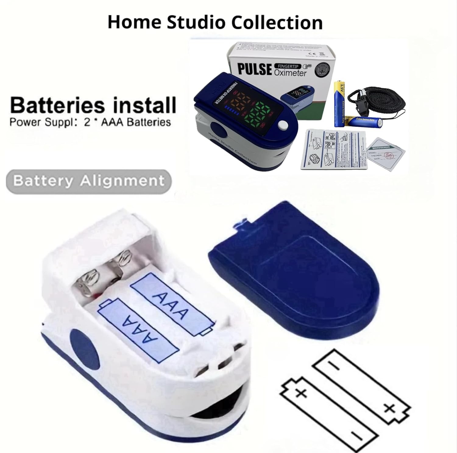Finger Tip Pulse Oximeter LED Blood Glucose Meter For Hospital Household