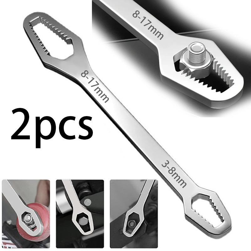 2Pcs double headed wrench set, 3-17mm multi specification nut wrench