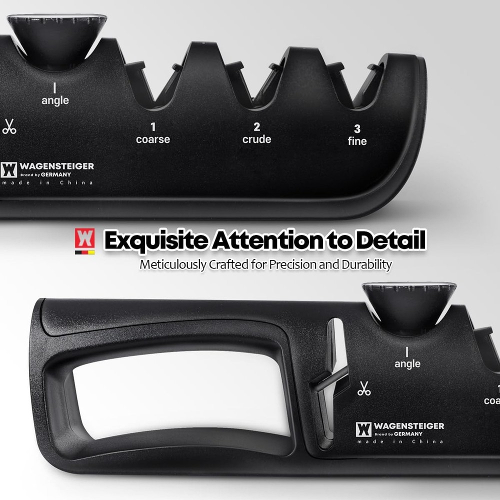 Wagensteiger Handheld Knife & Scissors Sharpener with Adjustable Sharpening A...