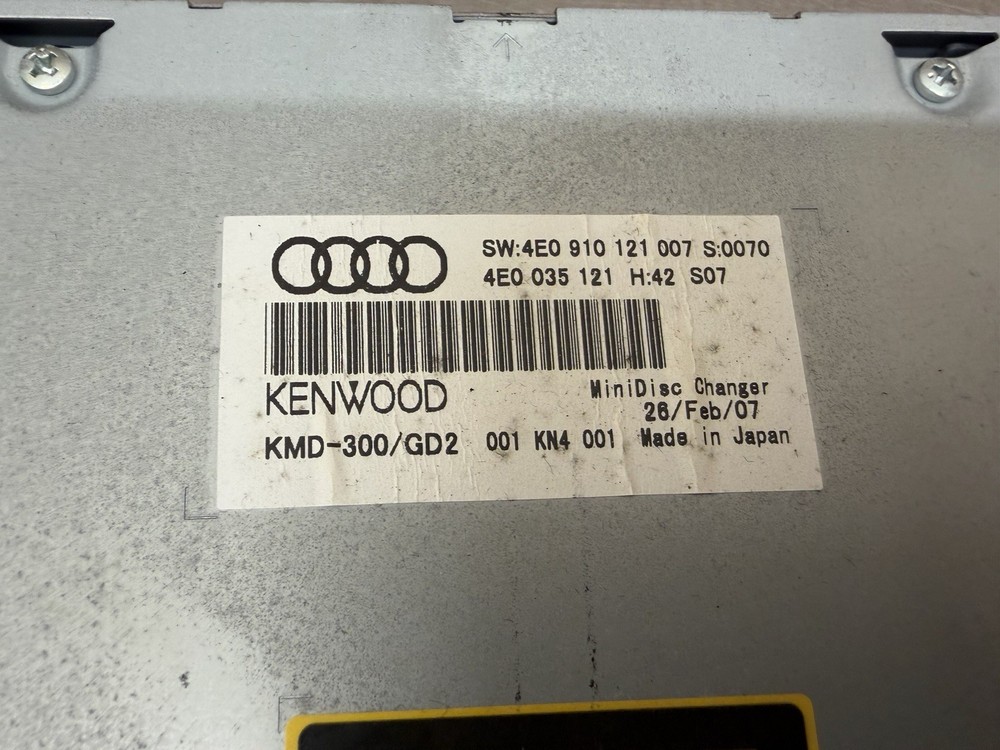 Audi A8 S8 D3 MD Changer Player 4E0910121 2007