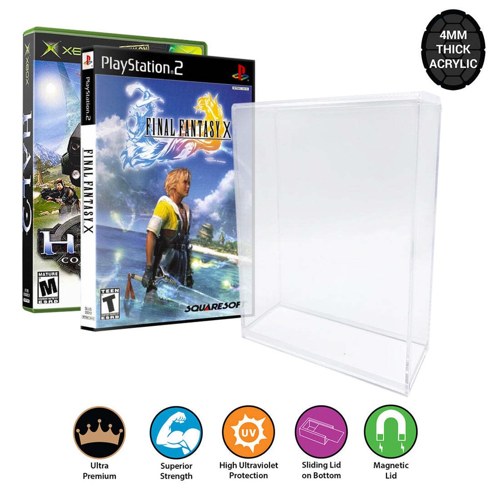 VIDEO GAME ACRYLIC Case for GAME CUBE, DVD, Wii U, XBOX, PS2 Game Boxes