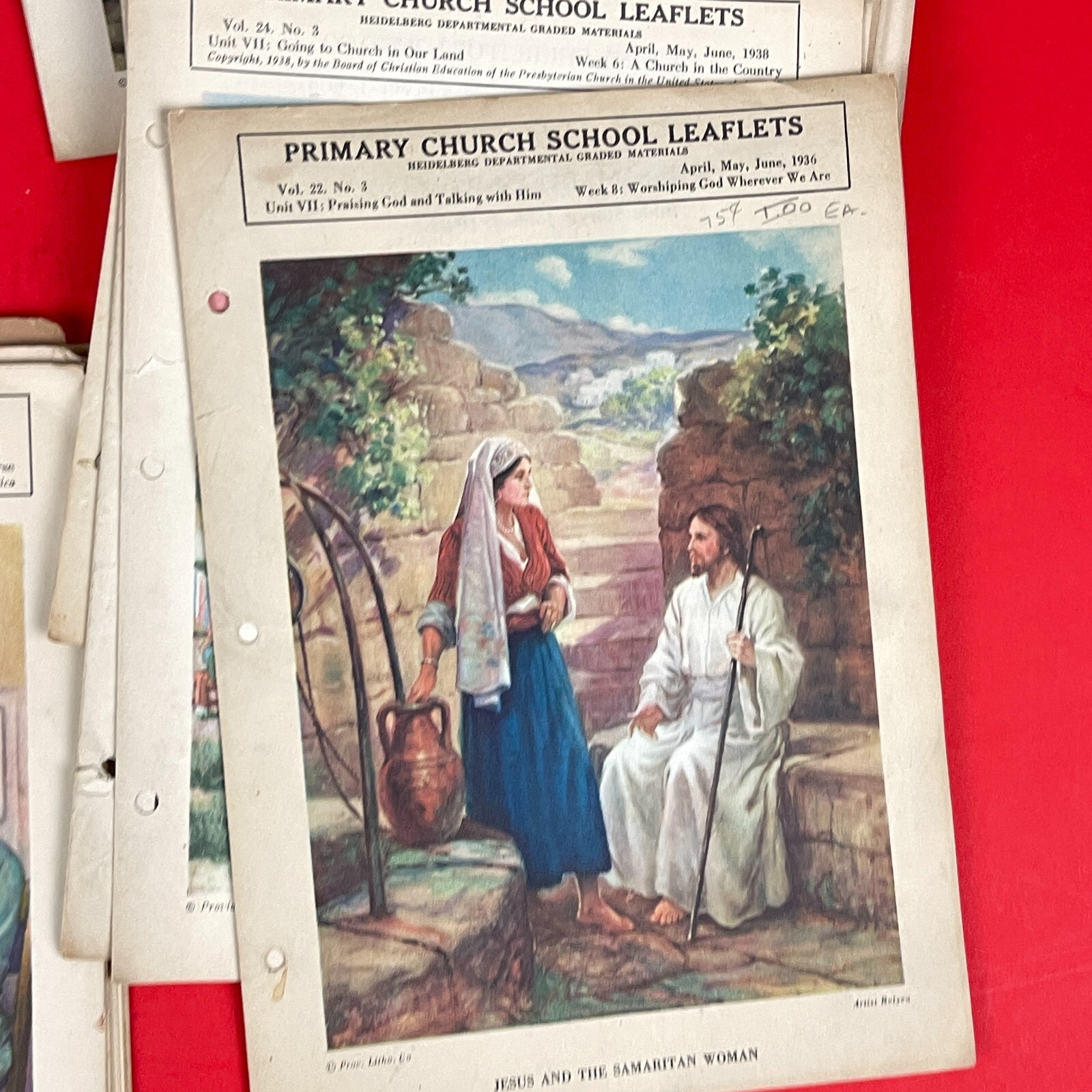 1930s Church School Leaflets Collection - Rare Ephemera - Over 100 Pieces