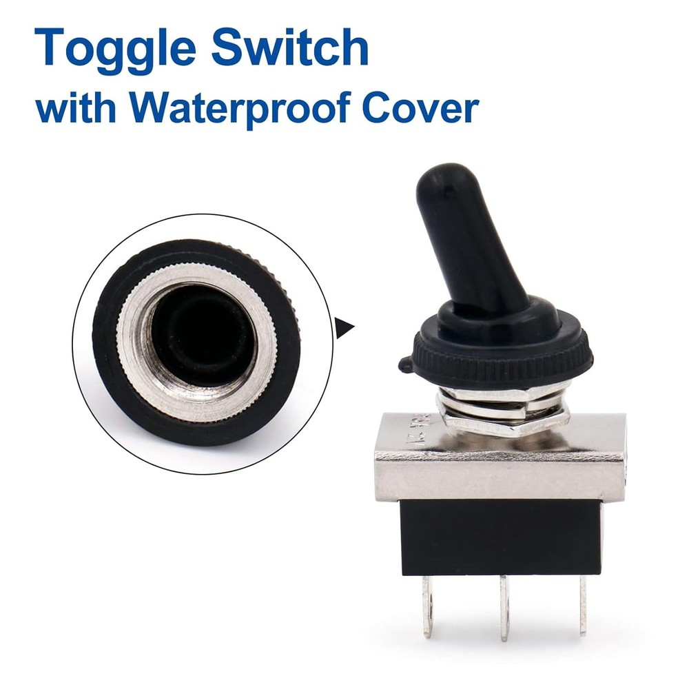 Waterproof toggle switch automotive marine use