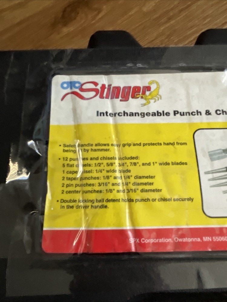 OTC Stinger 4605 Interchangeable Quick Change 13 Piece Punch and Chisel Set