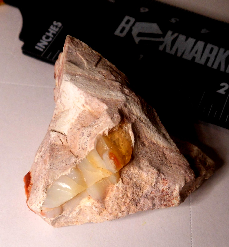 142ct Mexican Fire Opal Cantera Rough for polishing