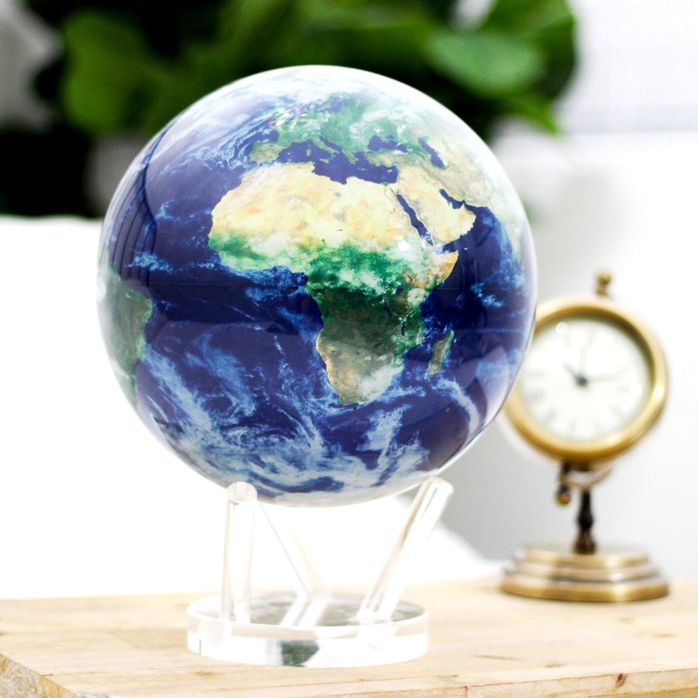 MOVA Globe Earth with Clouds – 4.5” Self-Rotating Globe Powered by Light | S