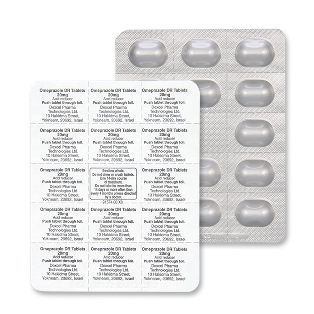 GoodSense Omeprazole Delayed Release Tablets 20 mg, 42 Pieces, Exp 07/2026