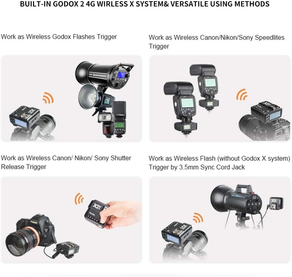 US 2*Godox SK400II Studio Strobe Flash+X2T Trigger+60*90cm Sofbox 2m Stand Kit